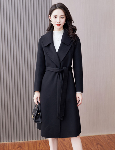 2023秋冬新款羊绒大衣 - 黑色1