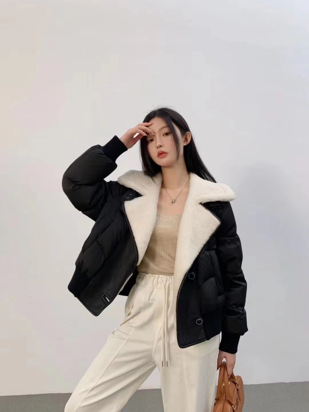 大翻毛领90鹅绒羽绒服2